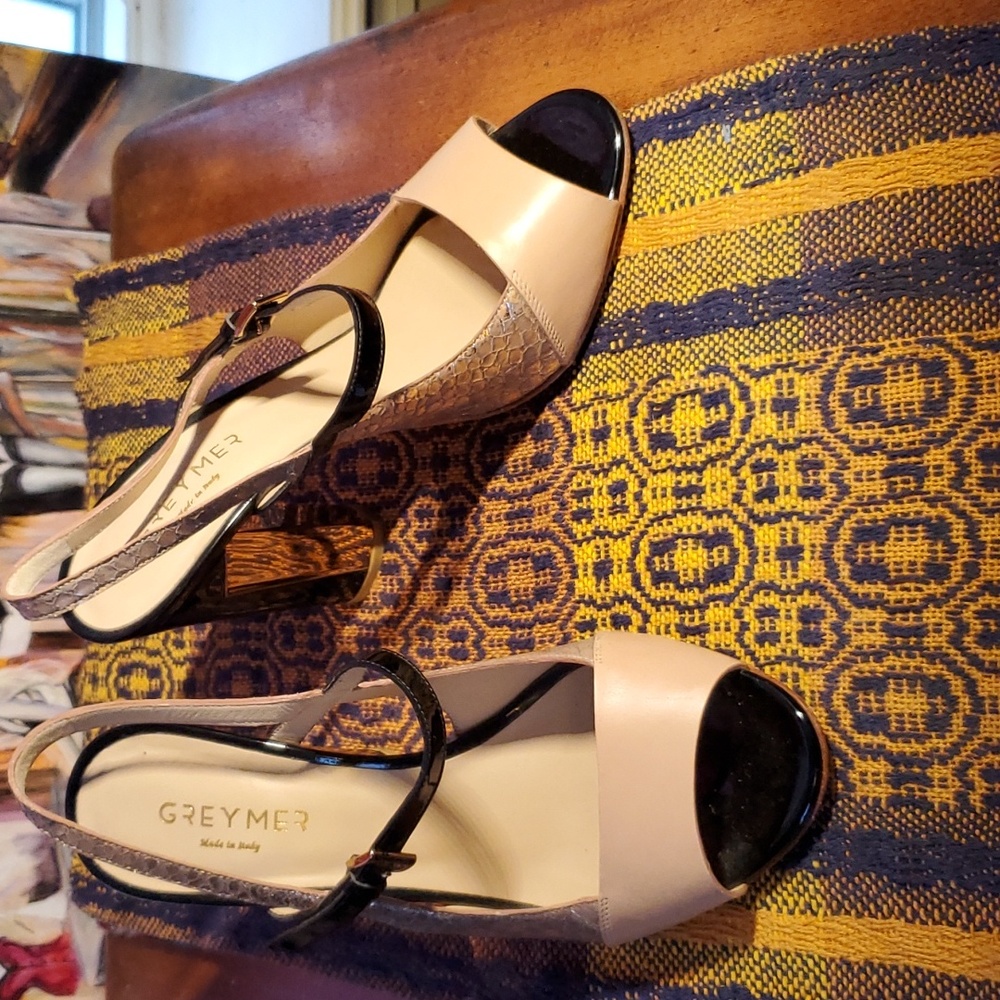 GORGEOUS Grey Mer Italian Sandals, EU 36.5 👠